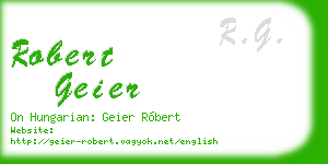 robert geier business card